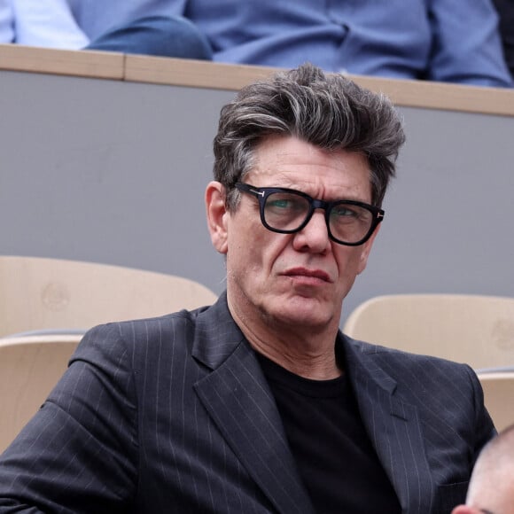 Marc Lavoine - Célébrités dans les tribunes des internationaux de France de Roland Garros à Paris le 31 mai 2022. © Cyril Moreau - Dominique Jacovides/Bestimage 