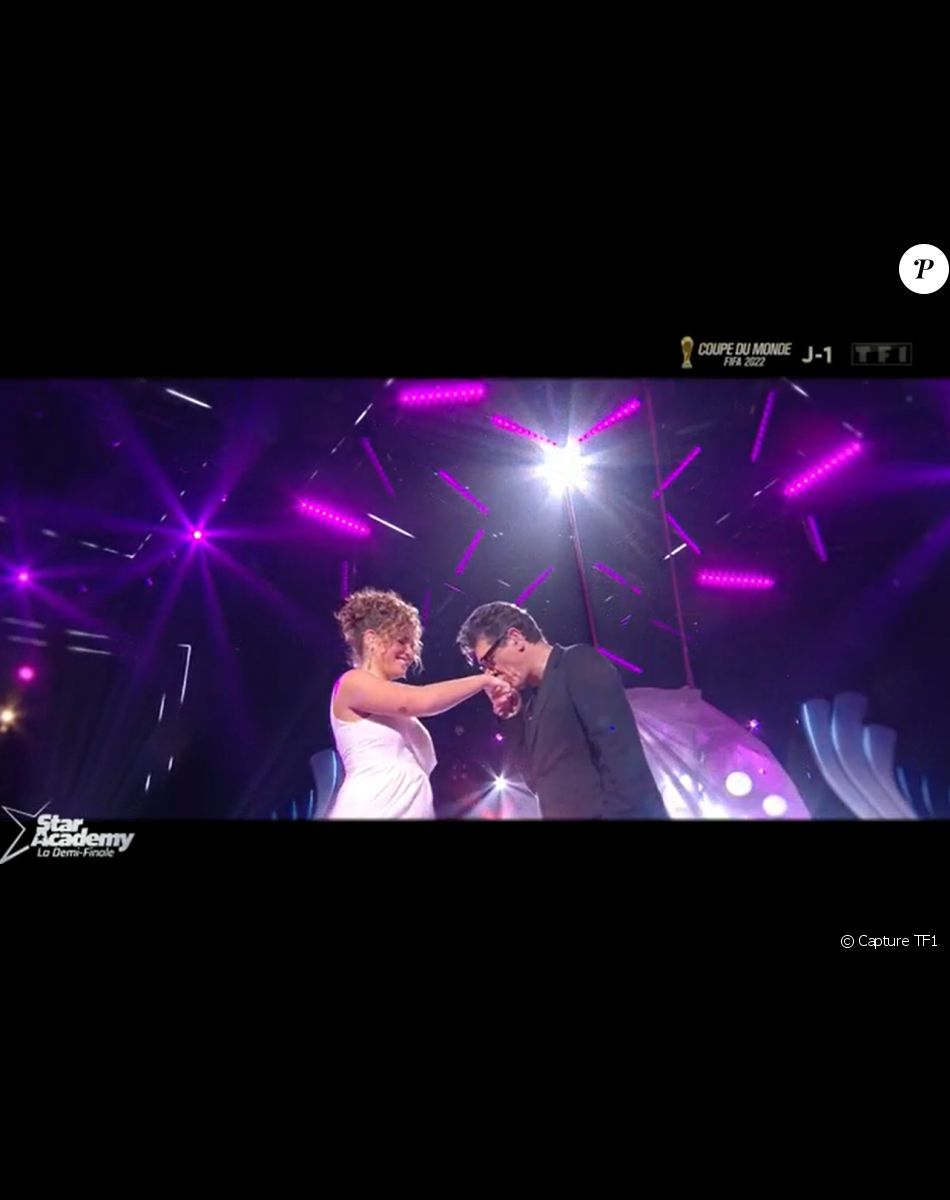 Marc Lavoine et Léa - Capture de la "Star Academy" du samedi 19 novembre 2022