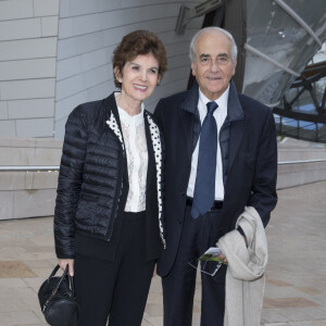 Jean-Pierre Elkabbach et sa femme Nicole Avril - Inauguration de la Fondation Louis Vuitton à Paris le 20 octobre 2014. 