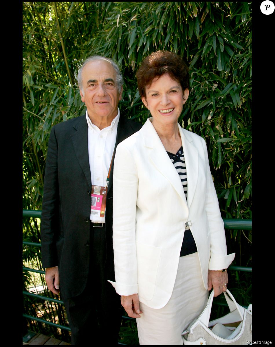 NICOLE AVRIL ET JEAN PIERRE ELKABBACH - FINALE FEMME DES INTERNATIONAUX DE FRANCE DE ROLAND GARROS 2006