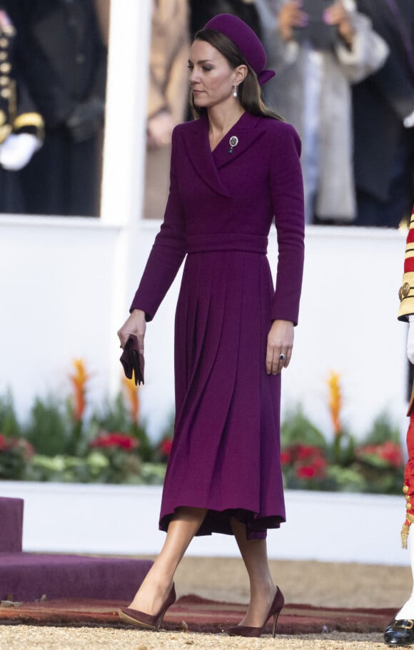 Catherine (Kate) Middleton, princesse de Galles - La famille royale et le gouvernement du Royaume Uni lors de la cérémonie d'accueil du président de l'Afrique du Sud, en visite d'état à Londres, Royaume Uni, le 22 novembre 2022. 