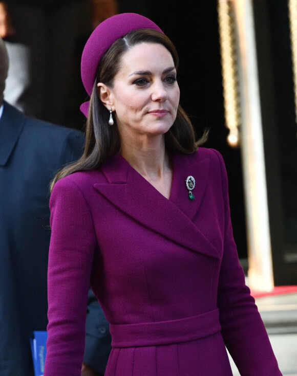 Catherine (Kate) Middleton, princesse de Galles, arrivent pou rencontrer le président de l'Afrique du Sud à l'hôtel Corinthia de Londres, Royaume Uni, le 22 novembre 2022. 