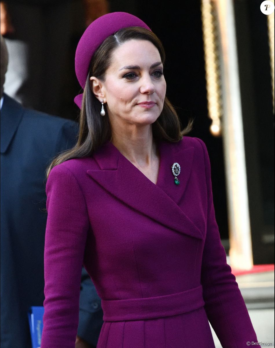 Catherine (Kate) Middleton, princesse de Galles, arrivent pou rencontrer le président de l'Afrique du Sud à l'hôtel Corinthia de Londres, Royaume Uni, le 22 novembre 2022.