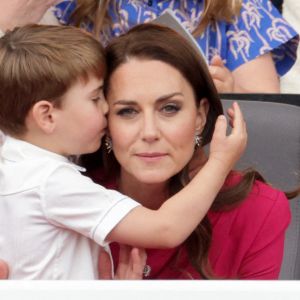 Catherine Kate Middleton, duchesse de Cambridge et le prince Louis - La famille royale regarde la grande parade qui clôture les festivités du jubilé de platine de la reine à Londres le 5 juin 2022. 