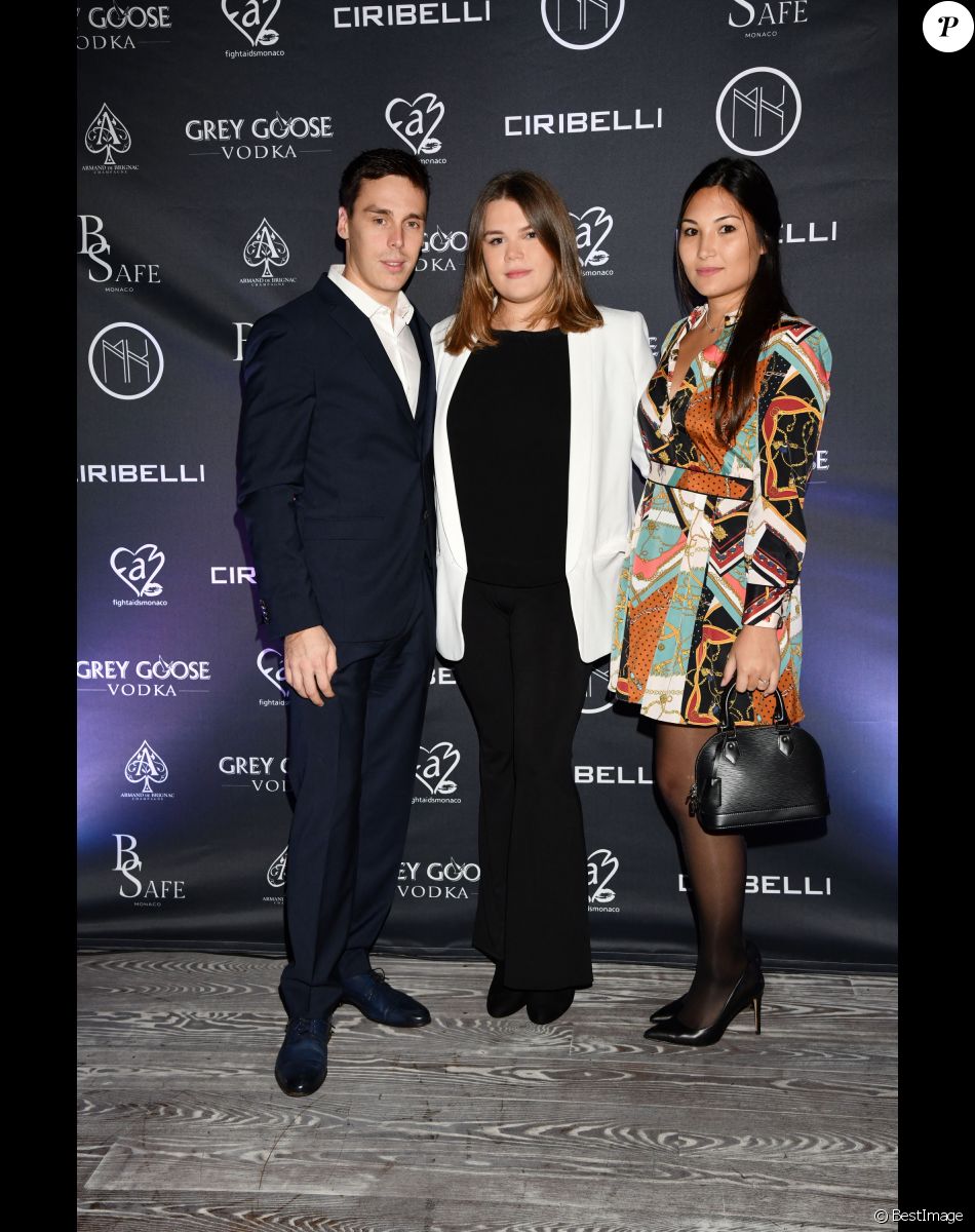 Exclusif - Louis Ducruet, Camille Gottlieb, sa soeur, et Marie, la fiancée de Louis durant la présentation officielle de l'association Be Safe dont la présidente est Camille Gottlieb au MK sur le port de Monaco le 10 novembre 2018. © Bruno Bebert / Bestimage