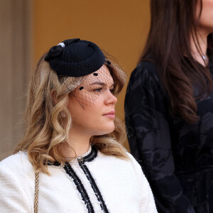 Camille Gottlieb - La famille princière de Monaco dans la cour du palais lors de la Fête Nationale de la principauté de Monaco le 19 novembre 2022. © Dominique Jacovides / Bruno Bebert / Bestimage