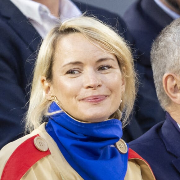 Pauline de Drouas et son mari Jean-Charles de Castelbajac - Célébrités dans les tribunes des internationaux de France de Roland Garros à Paris le 31 mai 2022. © Cyril Moreau - Dominique Jacovides/Bestimage 