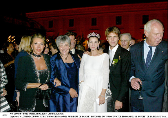 Le prince Emmanuel-Philibert de Savoie et Clotilde Courau en 2003