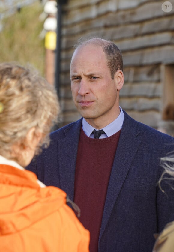 Le prince William, prince de Galles, lors de sa première visite officielle depuis ses nouvelles fonctions, à Newquay Orchard (Cornwall). C'est un espace vert urbain de près de trois hectares situé sur les terres du duché qui propose une éducation environnementale, une formation à l'employabilité et des événements communautaires. 