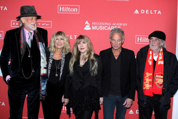 Mick Fleetwood, Christine McVie, Stevie Nicks, Lindsey Buckingham et John McVie du groupe Fleetwood Mac en 2018 honoré au Radio City Music Hall