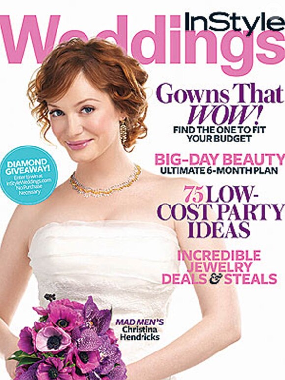 Christina Hendricks en couverture du In Style Weddings.