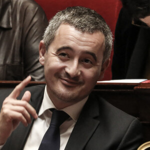 Gérald Darmanin, ministre de l'Intérieur et des Outre-mer - Examen des motions de censure déposées par les députés LFI et RN, à la suite du 49.3 déclenché pour faire adopter sans vote le projet de budget de la Sécurité sociale à l'assemblée nationale, Paris, le 31 octobre 2022. © Stéphane Lemouton / Bestimage