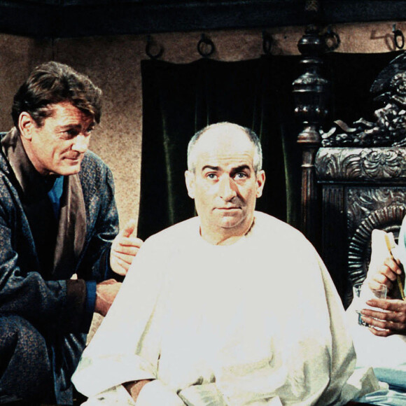 Archives - Jean Marais, Louis de Funès et Mylène Demongeot sur le tournage du film "Fantomas contre Scotland Yard" 1967