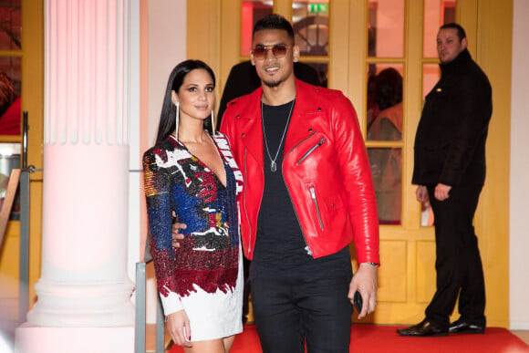 Alphonse Areola et sa femme Marrion à la soirée d'anniversaire "Neymar JR'S: Nuit Rouge" des 27 ans de Neymar Jr. au Pavillon Gabriel à Paris, France, le 4 février 2019.