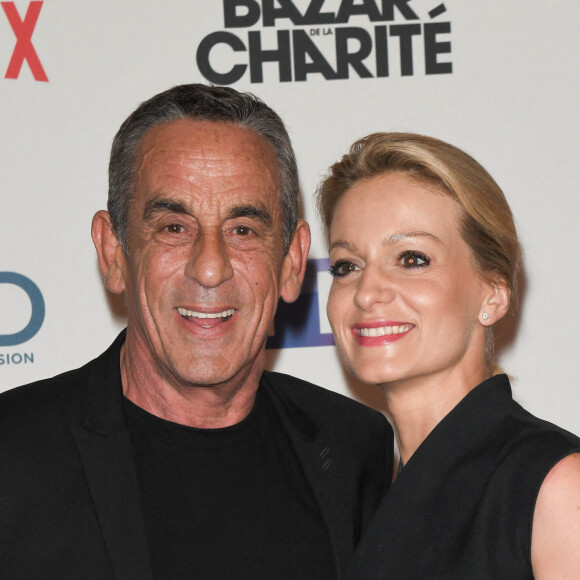 Thierry Ardisson et sa femme Audrey Crespo-Mara à l'avant-première de série télévisé TF1 "Le Bazar de la Charité" au Grand Rex à Paris, France, le 30 septembre 2019. © Coadic Guirec/Bestimage 