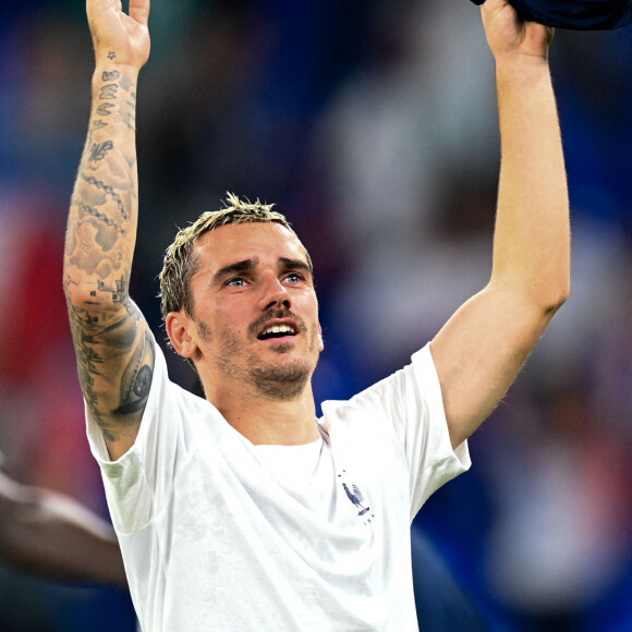 Antoine Griezmann lors du match du groupe D opposant la France au Danemark lors de coupe de Monde au stade 974 à Doha au Qatar, le 26 novembre 2022. La France a gagné 2-1. © Philippe Perusseau/Bestimage