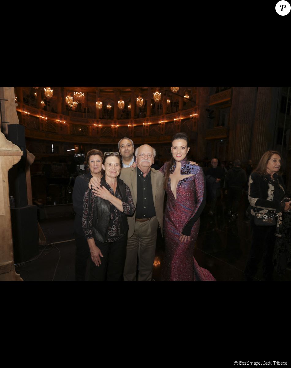 Exclusif - Françoise Noguès, guest, Yannis Chebbi, Erik Orsenna, Julie Fuchs - Backstage - Enregistrement de l'émission "Le Grand Echiquier" à l'Opéra Royal de Versailles, diffusée le 5 décembre sur France 3 © Jack Tribeca / Bestimage