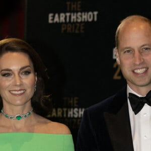 Le prince William, prince de Galles, et Catherine (Kate) Middleton, princesse de Galles, assistent à la 2ème cérémonie "Earthshot Prize Awards" à Boston, le 2 décembre 2022. 