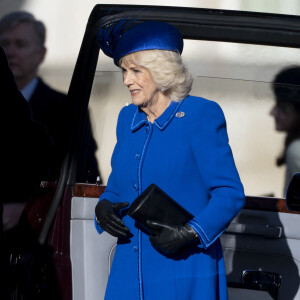 Camilla Parker Bowles, reine consort d'Angleterre - La famille royale et le gouvernement du Royaume Uni lors de la cérémonie d'accueil du président de l'Afrique du Sud, en visite d'état à Londres, Royaume Uni, le 22 novembre 2022. 
