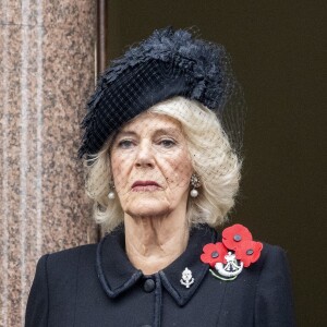 Camilla Parker Bowles, reine consort d'Angleterre, - Les membres de la famille royale d'Angleterre et les personnalités lors du "Remembrance Sunday Service" à Londres, le 13 novembre 2022. 