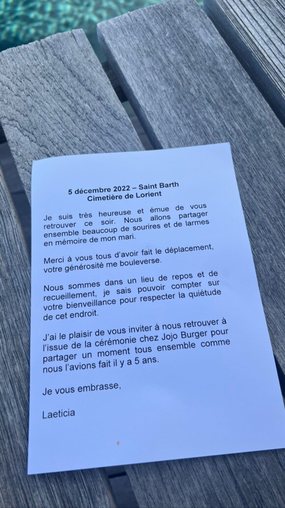 La veillée, 5 ans après la mort de Johnny Hallyday, le lundi 5 décembre 2022 à Saint-Barth