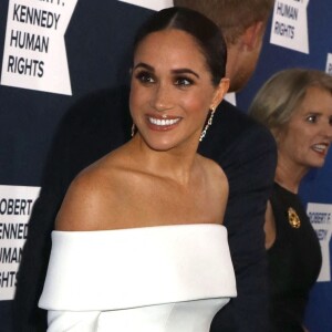 Le prince Harry et Meghan Markle lors du photocall de la soirée caritative Robert F. Kennedy Human Rights à New York.