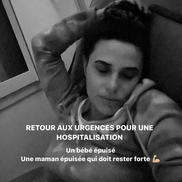 Story de Capucine Anav sur son bébé Lola qui a dû être hospitalisé