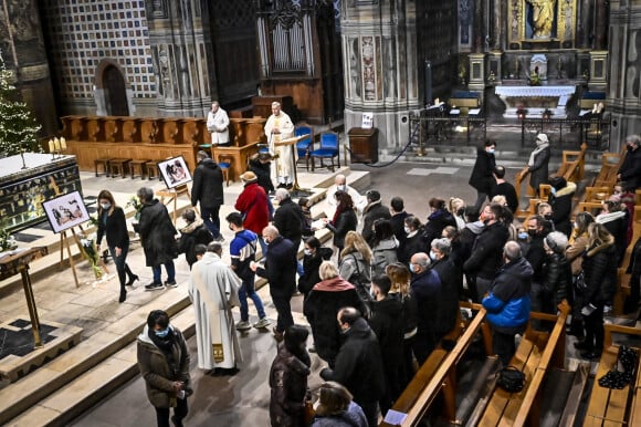 Un rassemblement religieux a lieu à la cathédrale d'Albi, France, le 8 janvier 2022, à l'initiative de la soeur et d'une amie de Delphine Jubillar. © Thierry Breton/Panoramic/Bestimage