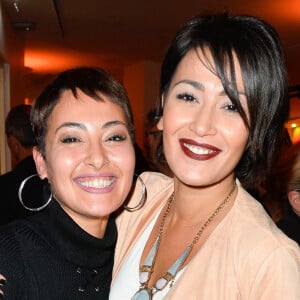 Karima Charni et sa soeur Hedia Charni - Soirée d'inauguration de la boutique Orange Opéra à Paris, le 7 novembre 2016. © Coadic Guirec/Bestimage