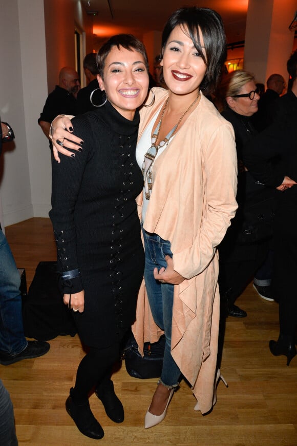 Karima Charni et sa soeur Hedia Charni - Soirée d'inauguration de la boutique Orange Opéra à Paris, le 7 novembre 2016. © Coadic Guirec/Bestimage
