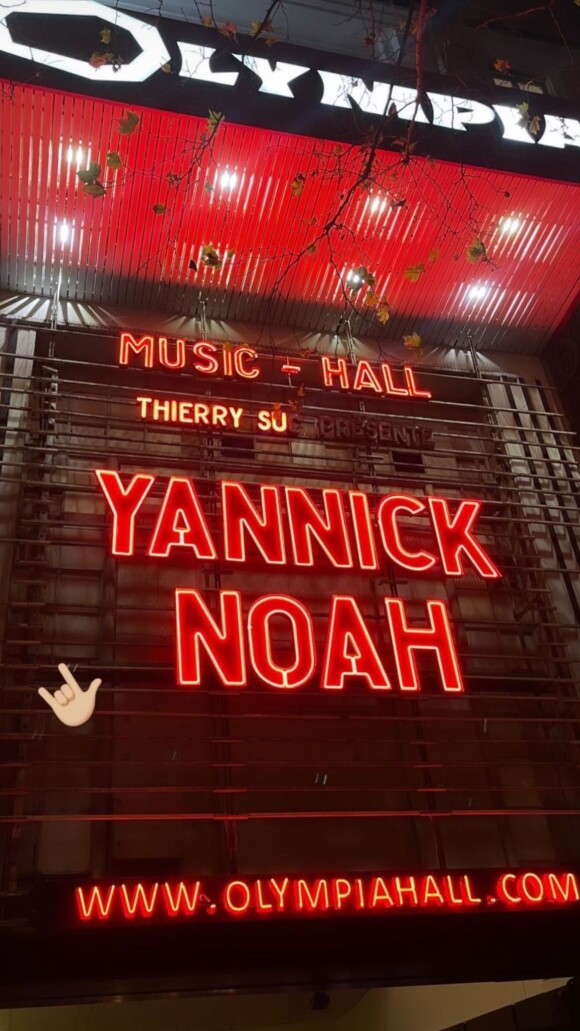 Yannick Noah a retrouvé ses trois enfants Eleejah, Jenaye et Joalukas pour un concert à l'Olympia @ Instagram /