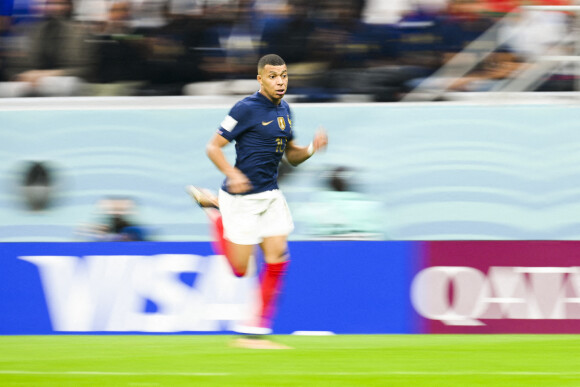 Kylian Mbappé - Match de demi-finale "France - Maroc" lors de la Coupe du Monde 2022 au Qatar (FIFA World Cup Qatar 2022), le 14 décembre 2022. © JB Autissier / Panoramic / Bestimage