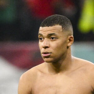 Kylian Mbappé - Victoire de la France à l'issue du match de demi-finale face au Maroc (2-0) lors de la Coupe du Monde 2022 au Qatar (FIFA World Cup Qatar 2022), le 14 décembre 2022. © JB Autissier / Panoramic / Bestimage