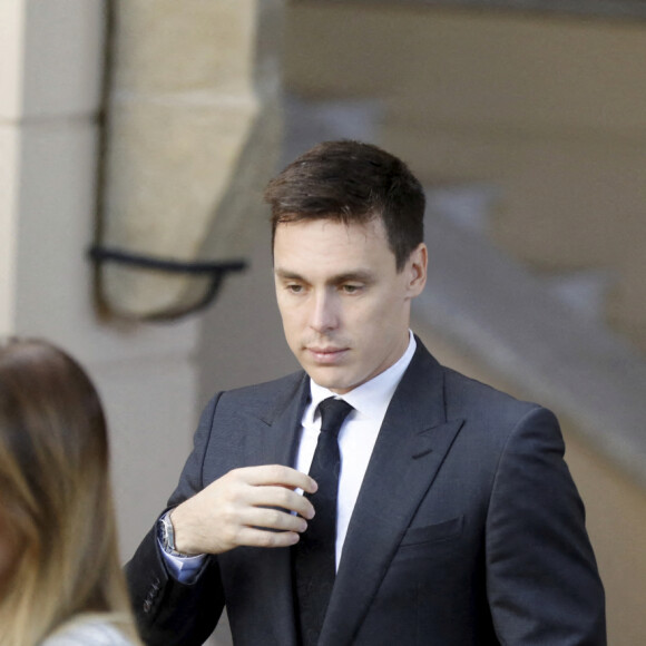 Louis Ducruet, Marie Ducruet et la princesse Caroline de Hanovre lors de la conférence de présentation des célébrations du centenaire de la naissance du Prince Rainier III de Monaco au Palais de Monaco, le 28 septembre 2022. La Princesse Stéphanie sera en charge, avec le Prince Albert II, des événements qui se dérouleront en 2023. De nombreuses personnalités monégasques font également partie du comité d'organisation. © Dylan Meiffret/Nice Matin/Bestimage 