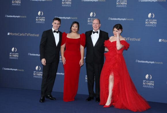 Louis Ducruet et sa femme Marie, le Prince Albert II de Monaco, Camille Gottlieb - Cérémonie de clôture du 61ème Festival de Télévision de Monte Carlo le 21 juin 2022. © Denis Guignebourg/Bestimage 