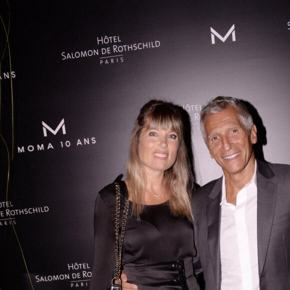 Exclusif - Nagui avec sa femme Mélanie Page - Moma Group fête son 10ème anniversaire à l'hôtel Salomon de Rothschild à Paris le 5 septembre 2022. Promoteur d'un art de vivre à la française, le PDG de Moma Group promet de créer 40 nouvelles adresses à travers le monde en faisant rayonner ses concepts emblématiques que sont Café Pérouse, Noto, Casa Amour et Mimosa. © Rachid Bellak/Bestimage 