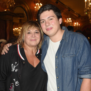 Michèle Bernier et son fils Enzo Gaccio - People à la générale du woman show "Vive Demain !" de Michèle Bernier au théâtre des Variétés à Paris le 28 janvier 2019. © Coadic Guirec/Bestimage 
