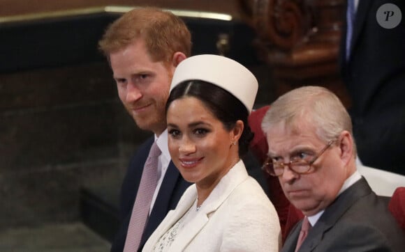 Le prince Harry, duc de Sussex, Meghan Markle, duchesse de Sussex lors de la messe en l'honneur de la journée du Commonwealth à l'abbaye de Westminster à Londres