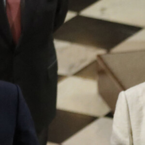 Le prince Harry, duc de Sussex, le prince William, duc de Cambridge, Meghan Markle, enceinte, duchesse de Sussex, Catherine Kate Middleton, duchesse de Cambridge lors de la messe en l'honneur de la journée du Commonwealth à l'abbaye de Westminster à Londres le 11 mars 2019. 