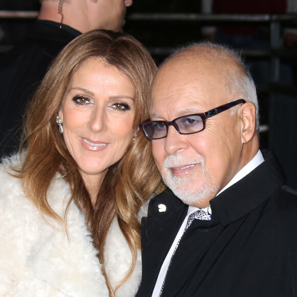 Celine Dion et son mari Rene Angelil arrivent à l'enregistrement de l'émission "Vivement dimanche" au studio Gabriel à Paris le 13 novembre 2013.