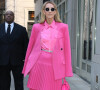Céline Dion a choisi de s'habiller en rose pour la Journée Internationale pour les Droits des Femmes à New York le 7 mars 2020.