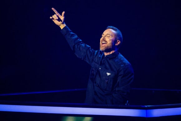 David Guetta lors de la cérémonie des "MTV Europe Music Awards 2022" à Dusseldorf.