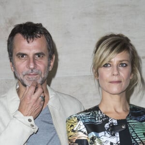 Eric Lartigau et Marina Foïs au photocall du défilé de mode printemps-été 2018 " Louis Vuitton " à Paris. Le 3 octobre 2017. © Olivier Borde / Bestimage 