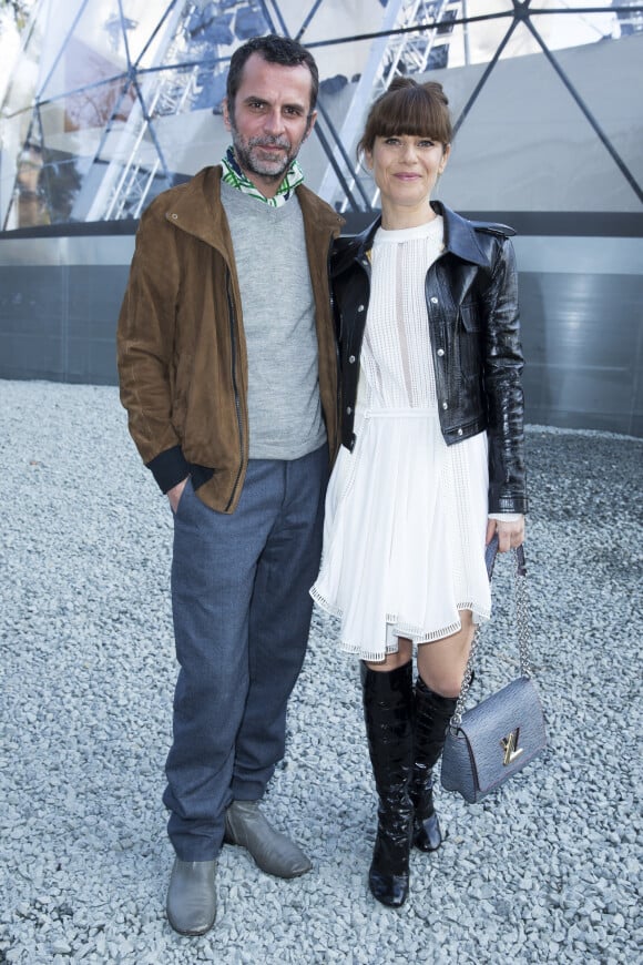 Marina Foïs et Eric Lartigau - People au défilé Louis Vuitton prêt-à-porter collection Automne-Hiver 2015-2016 à Paris, le 11 mars 2015. 