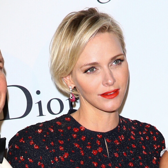 La princesse Charlène de Monaco et son mari le prince Albert II de Monaco - Dîner de Gala de la "Princess Grace Foundation Awards USA" au Palais de Monaco, le 5 septembre 2015. 