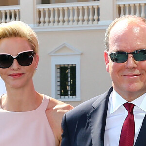La princesse Charlène et le prince Albert II de Monaco - Premier jour des célébrations des 10 ans de règne du prince Albert II de Monaco à Monaco, le 11 juillet 2015. 