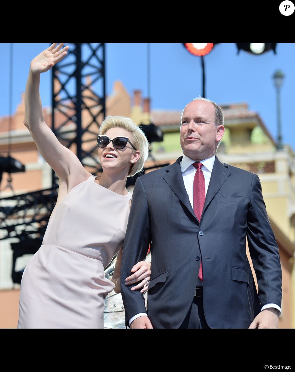 La princesse Charlène et le prince Albert II de Monaco - Premier jour des célébrations des 10 ans de règne du prince Albert II de Monaco à Monaco, le 11 juillet 2015.