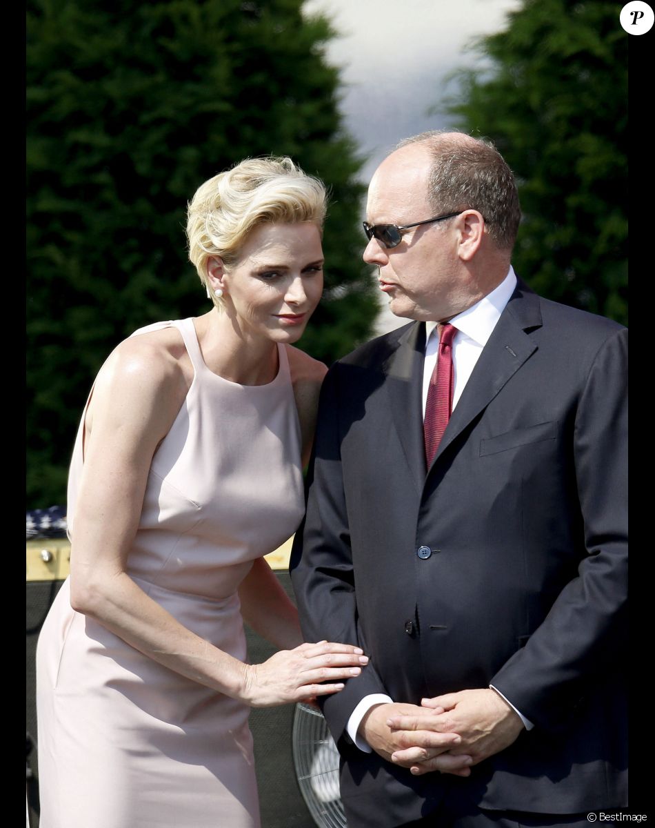 La princesse Charlène et le prince Albert II de Monaco - Premier jour des célébrations des 10 ans de règne du prince Albert II de Monaco à Monaco, le 11 juillet 2015.