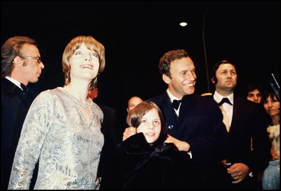 Jean-Louis Trintignant avec Romy Schneider et sa fille Marie au Festival de Cannes.