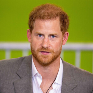 Le prince Harry, duc de Sussex, lors d'une conférence de presse pour l'événement Invictus Games Dusseldorf 2023 One Year to Go à Düsseldorf, Allemagne, le 6 septembre 2022. 